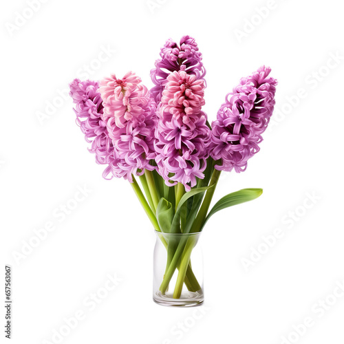 Hyacinth realistic isolated on clean white backgound