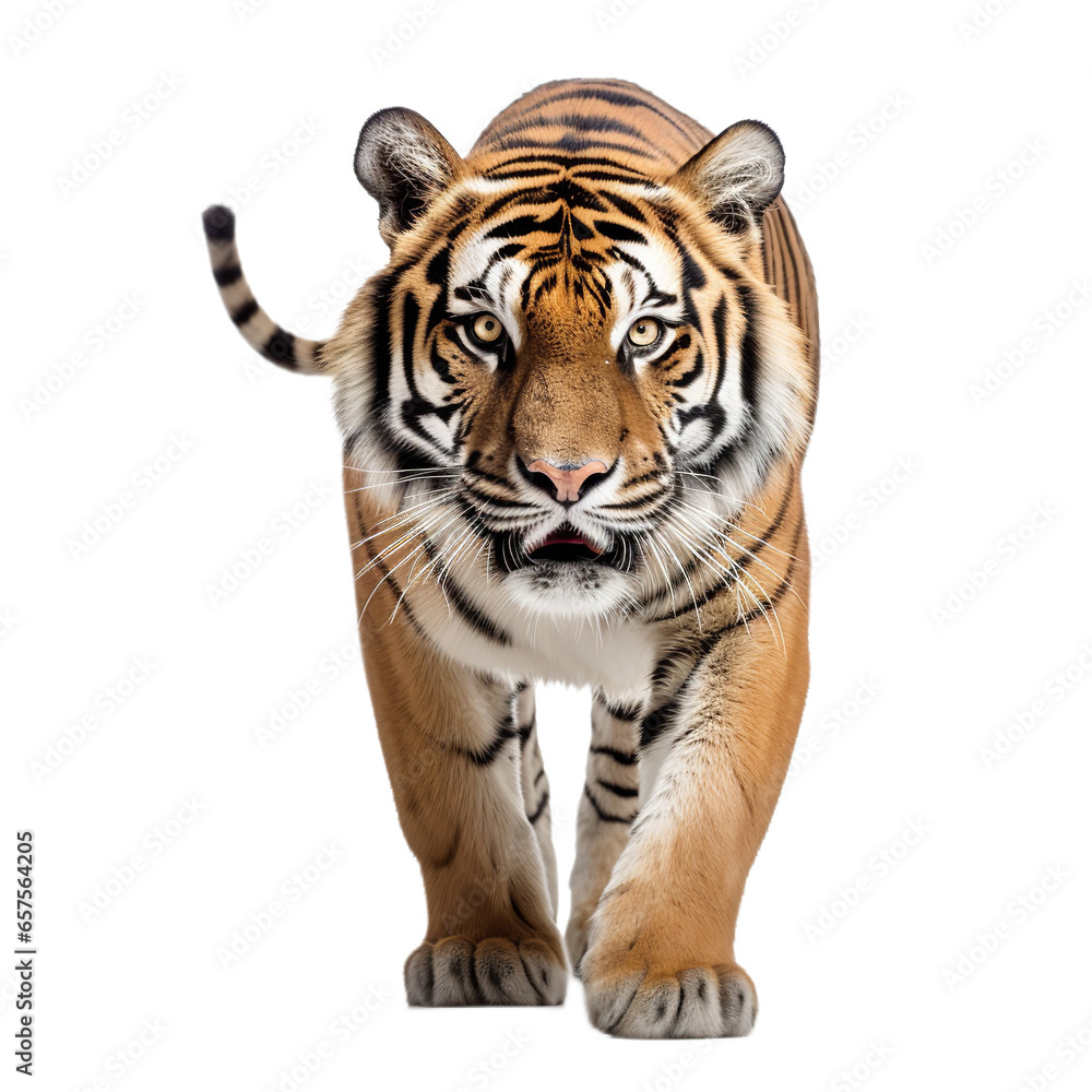 Fototapeta premium Tiger isolated on transparent backgound