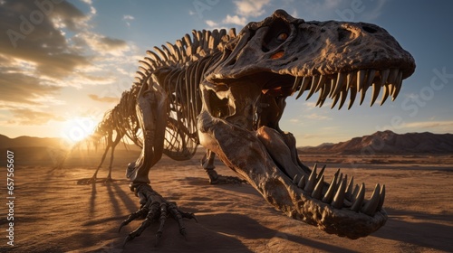 skeleton of a dinosaur beautiful light © Nicolas Swimmer