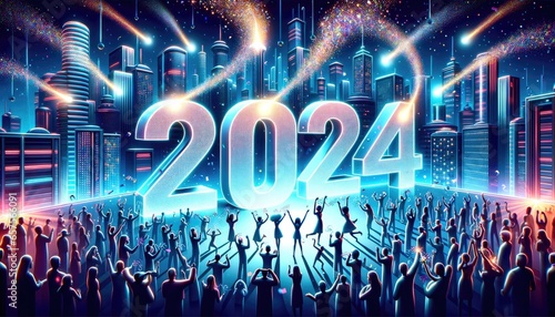 Bright Prospects for 2024 Luminous 3D Text and Party Proppers Ready to Celebrate photo