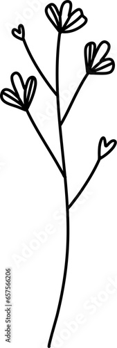 Wildflowers Line Art