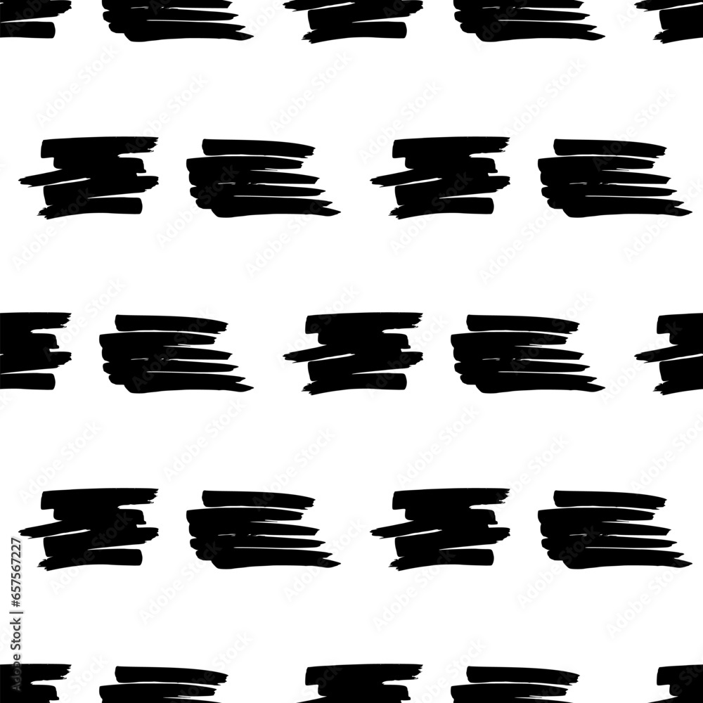 Seamless pattern with black marker scribbles Seamless pattern with black marker scribbles