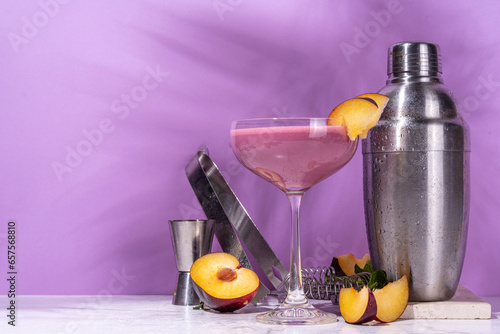 Plum daiquiri cocktail