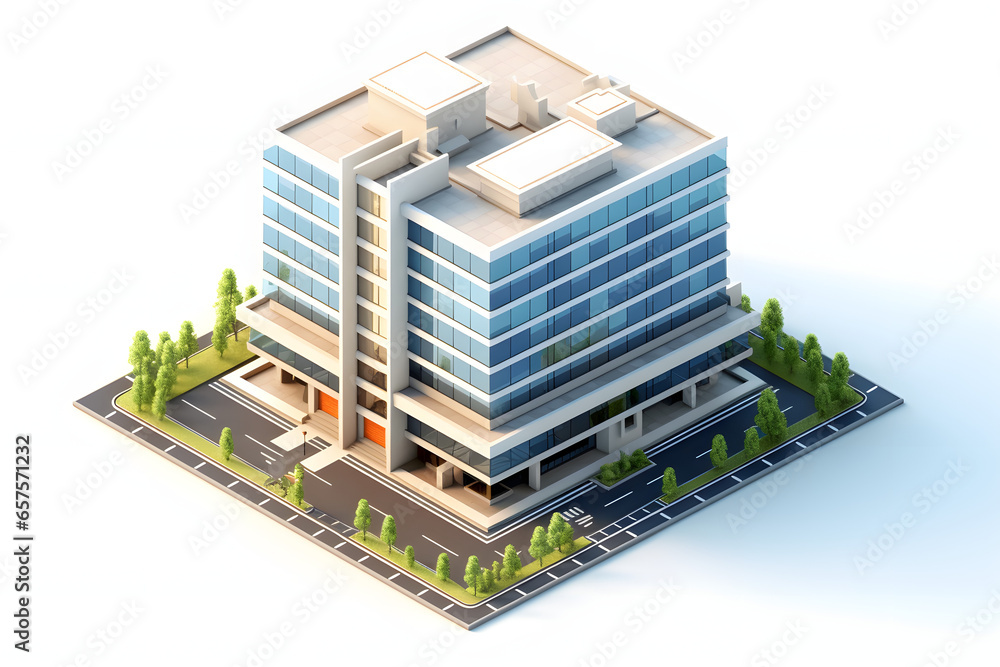 office building 3d rendering isometric style office building 3d rendering isometric style