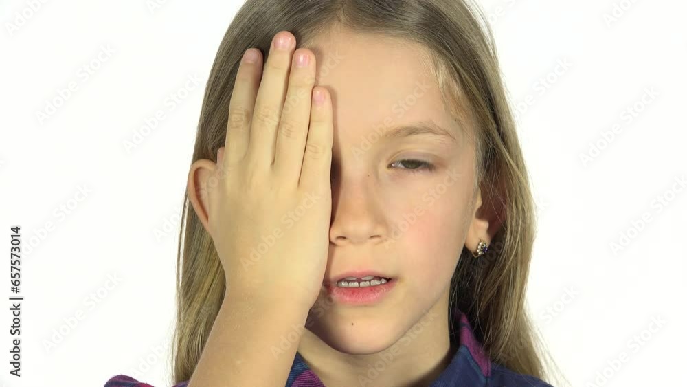 Child Ophthalmology Examining, Eyes Testing, Shortsighted Kid, Girl Need Eyeglasses, Children Medical Healthcare Child Ophthalmology Examining, Eyes Testing, Shortsighted Kid, Girl Need Eyeglasses, Children Medical Healthcare