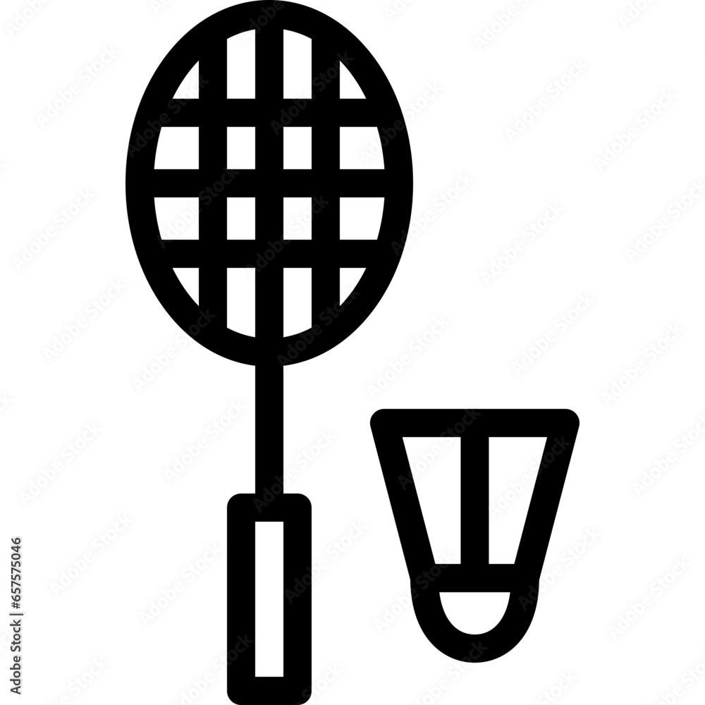 Badminton icon on transparent background Badminton icon on transparent background