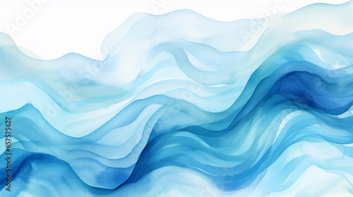 Abstract Blue Waves in a Captivating Visual Symphony