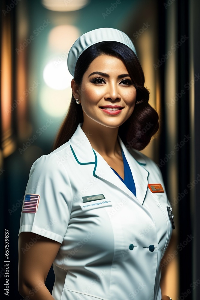 portrait of a female doctor in uniform portrait of a female doctor in uniform