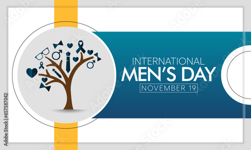 Men's day (IMD) is observed every year on November 19, to recognize and celebrate the cultural, political, and socioeconomic achievements of men. Vector illustration