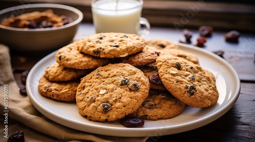 A Photo of a Plate of Freshly Baked Chocolate Chip Cookies