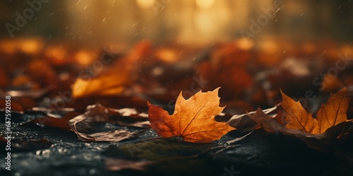 autumn fall leaves background cinematic