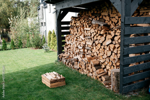 chopped wood ready for the heating season © Filip Olejowski