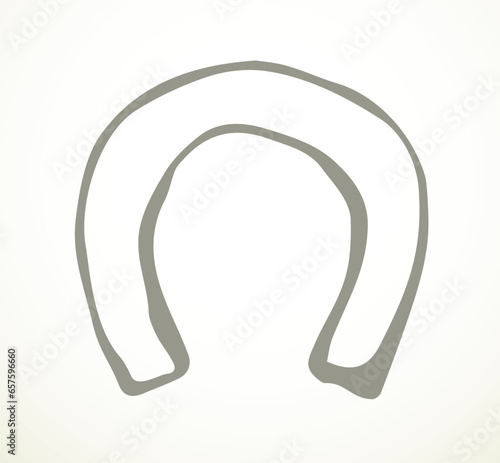 Horse foot print. Vector drawing