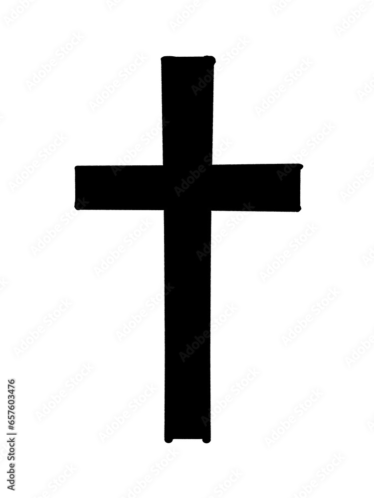 十字架のシルエットイラスト素材