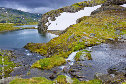 Flotane at Aurlandsfjellet scenic route, Norway photo