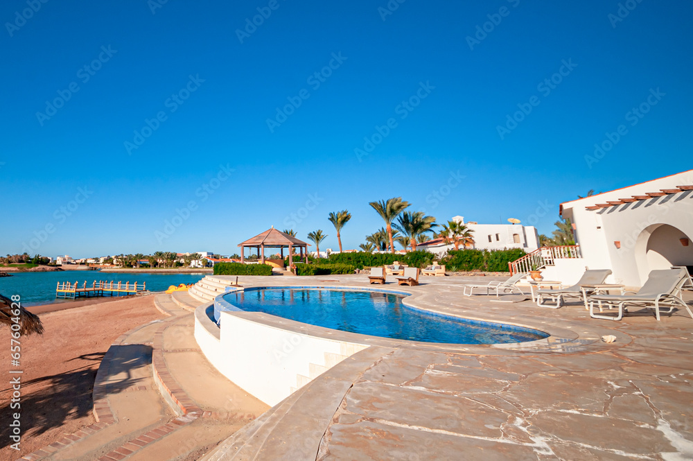Fototapeta premium swimming pool in the resort
