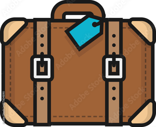 Suitcase line icon