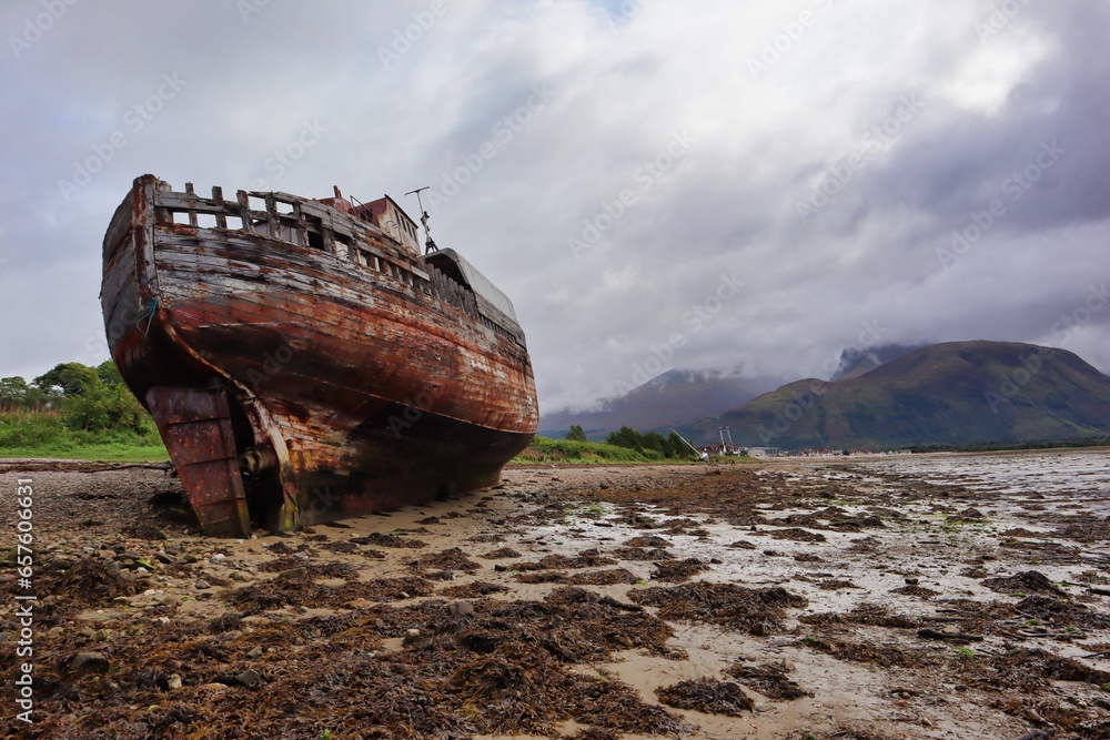 Old Boat of Caol Corpach Shipwreck Scotland NC500 Old Boat of Caol Corpach Shipwreck Scotland NC500
