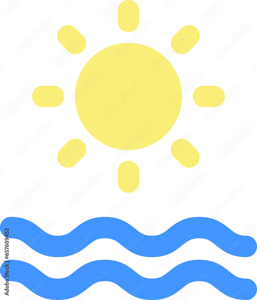 wave sun icon