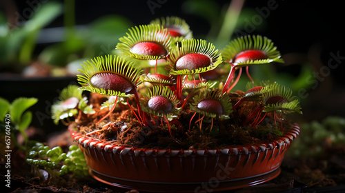 The Venus flytrap is a carnivorous plant photo