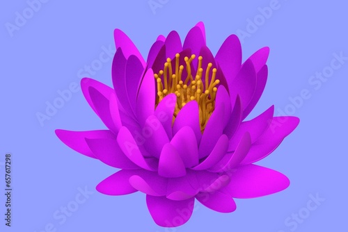 Fototapeta Naklejka Na Ścianę i Meble -  3D Illustration - Lotus Blossom - Floral Design