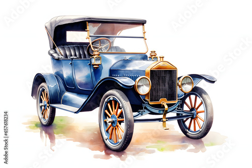 watercolor style classic car © diboy