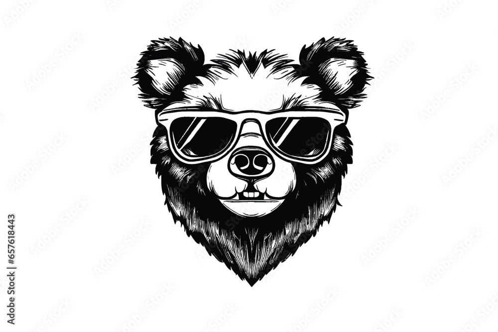 Bear with Sunglasses: A Hip Vector Study of a Bear with a Cool Attitude