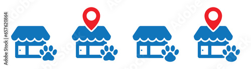 Pet shop icon. Animal store icon, vector illustration