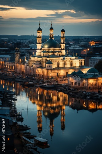  Historic city of Kazan, featuring its UNESCO-listed Kremlin and cultural diversity, Generative AI