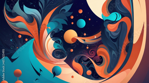 swirling lines painting a dreamlike universe