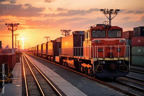 Cargo train: massive, industrial, and essential for global trade