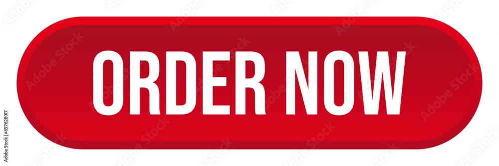 Order now button rounded red sign. Order now button rounded red sign.