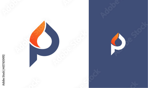 P oil logo initial design concept