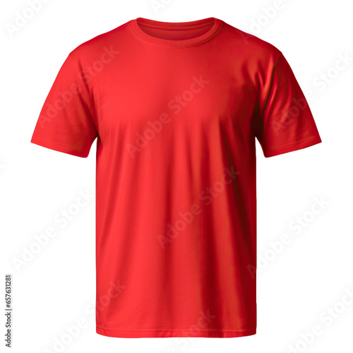 red t-shirt round neck plain blank transparent PNG clothing fashion cloth pure cotton