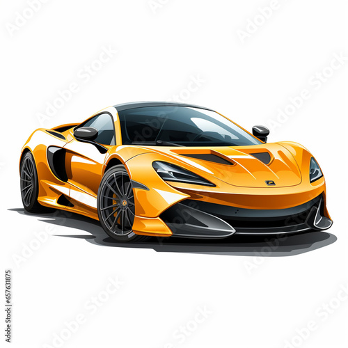 sports car on a white background. Vector illustration.