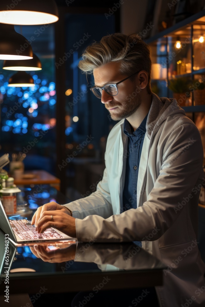 Virtual medical consultation, highlighting the convenience and accessibility of telehealth services, Generative AI Virtual medical consultation, highlighting the convenience and accessibility of telehealth services, Generative AI