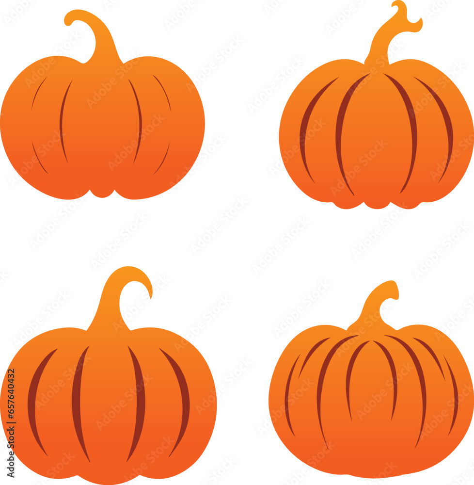 Obraz premium Thanksgiving pumpkin vector icons