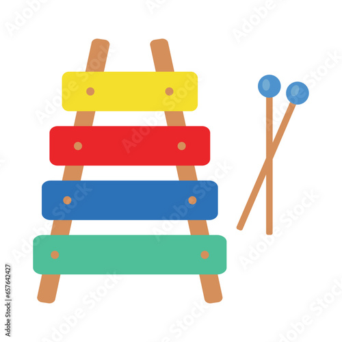 Simple vector illustration of xylophone