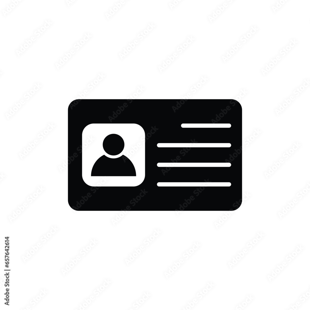 Id Card Icon Vector Design Template Id Card Icon Vector Design Template