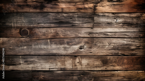 Aged wooden plank with warm tones showcases a variety of natural textures and developed imperfections.