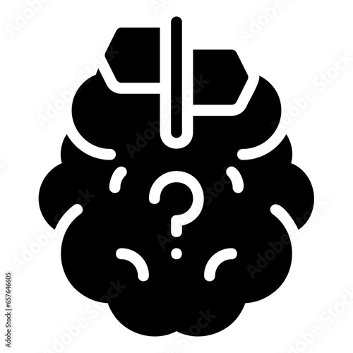 confused brain icon
