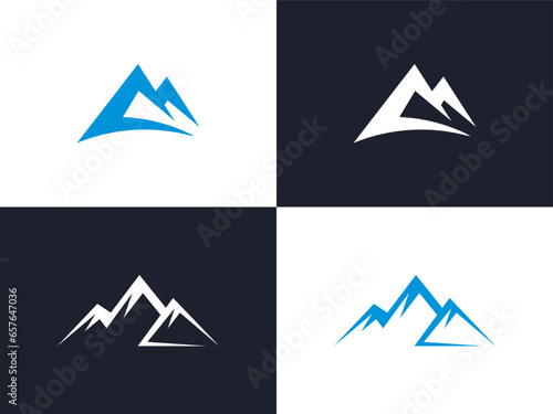 Set mountain logo icon vector template