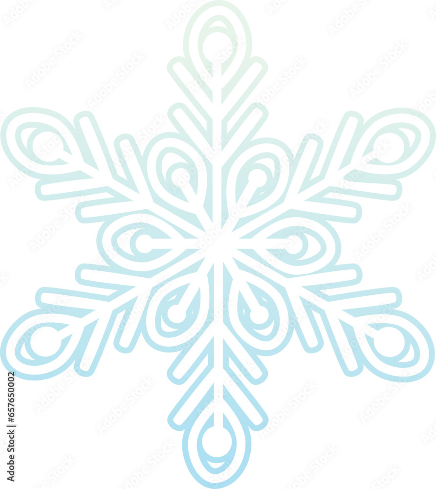 Blue and Pink Winter Snowflake Blue and Pink Winter Snowflake