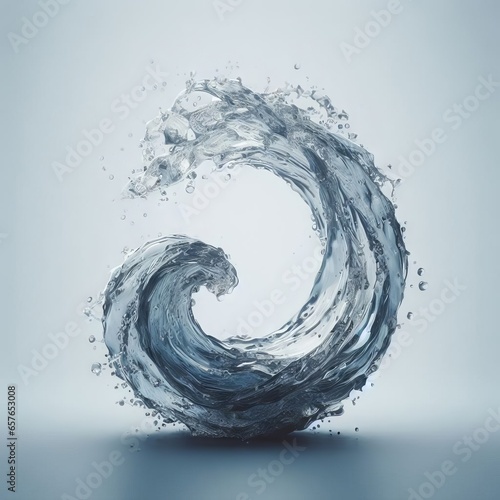 photorealistic water splash isolated on white background design 3d