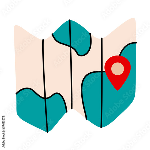 map hand drawn illustration