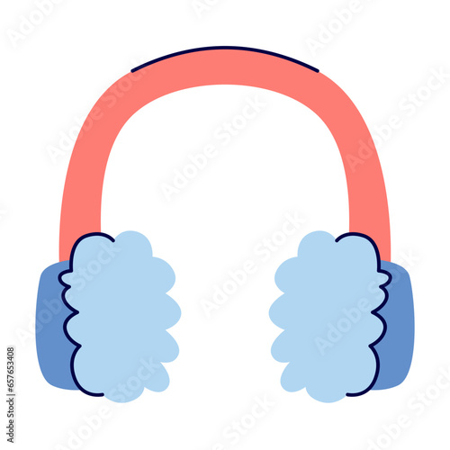 earmuffs hand drawn Illustration