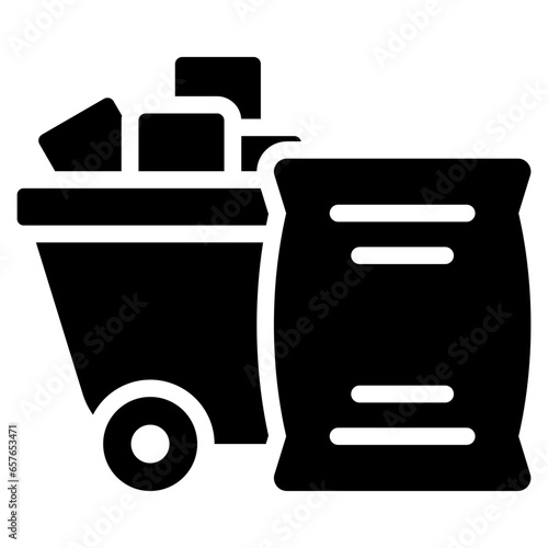 Raw Materials Glyph Icon