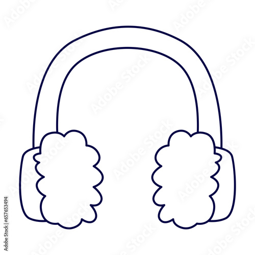 earmuffs hand drawn Illustration