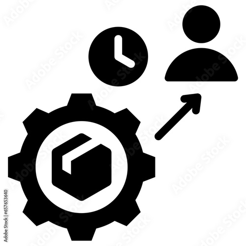 Lead Time Glyph Icon photo