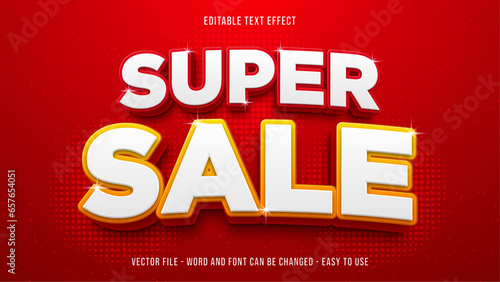 Super sale editable text effect